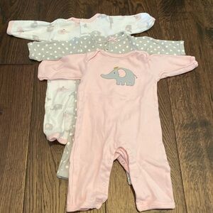 Set of 3 long sleeve rompers